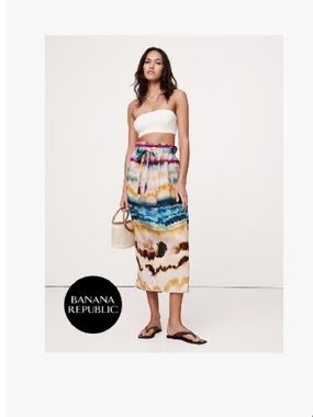 Banana Republic Tie Dye Midi Skirt